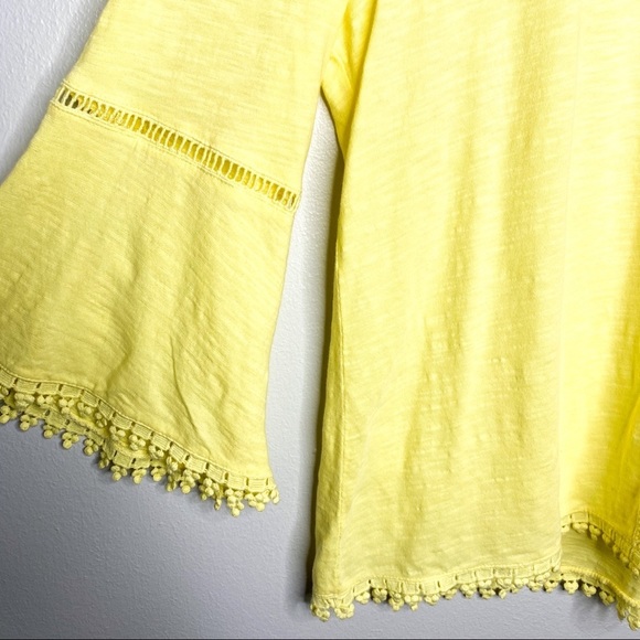 Style & Co Soft Sun Lace Hem Top - Picture 2 of 6